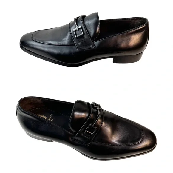 Bruno Magli Men's Black Jaguar Leather Loafer Color: Black Size:11 Made in Italy